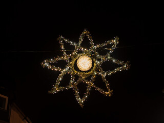 Star-Shaped Christmas Decoration with Sparkling Lights