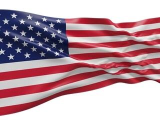 Obraz premium American flag waving in the wind with stars and stripes