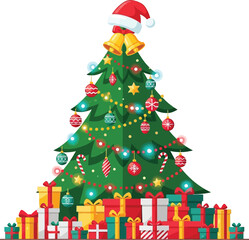 christmas tree and gifts