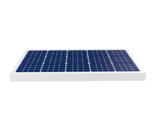 Single Blue Solar Panel 3D Illustration Isolated on Transparent Background | Essential Photovoltaic Module for Eco-Friendly Renewable Energy Production, Sustainable Future, Green Power Generation,