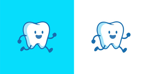 Modern Dental Clinic Logo with Stylized Tooth Icon
