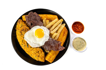 Tacu-tacu con huevo, peruvian food