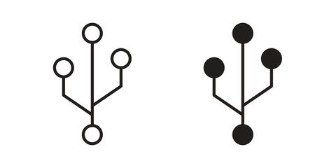 Code branch icon design element, vector illustration. Editable vector collections.