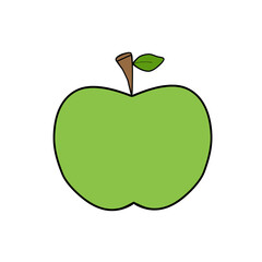 green apple vector illustration