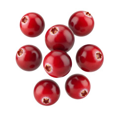 Cranberries isolated on transparent background