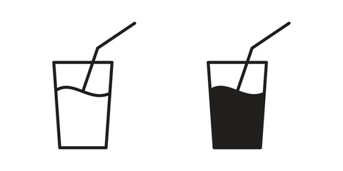 Drink icon design element, vector illustration. Editable vector collections.