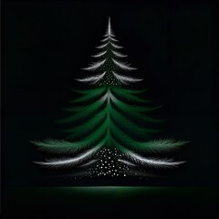 christmas tree on a black background