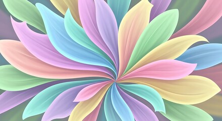Abstract floral pastel palette design with captivating swirling pattern
