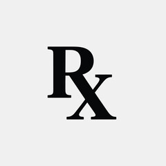 A simple depiction of the traditional prescription symbol the rx symbol