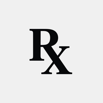 A simple depiction of the traditional prescription symbol the rx symbol