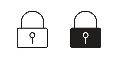 Lock icon design element, vector illustration. Editable vector collections.