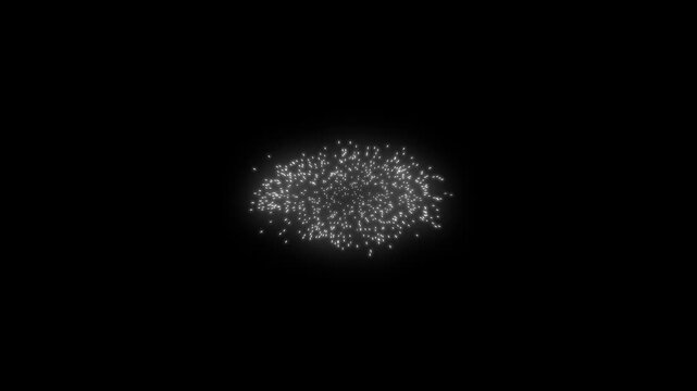 White fireworks style shockwave. 4K explosion shockwave effect and diverging waves on transparent background. Glowing shockwave particles. Overlay template.