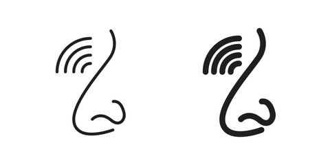 Nose pain icon design element, vector illustration. Editable vector collections.