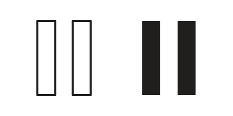 Pause icon design element, vector illustration. Editable vector collections.