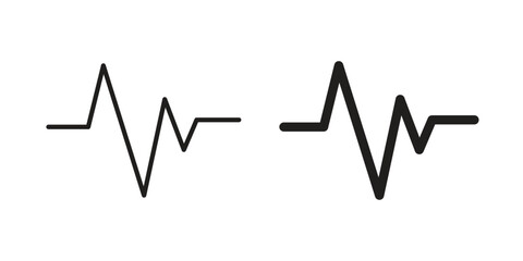Pulse icon design element, vector illustration. Editable vector collections.