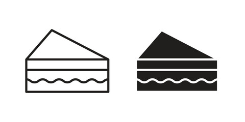 Sandwich icon design element, vector illustration. Editable vector collections.