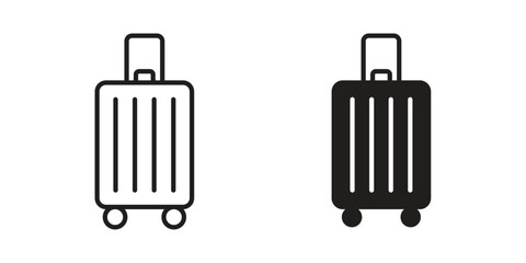 Suitcase icon design element, vector illustration. Editable vector collections.