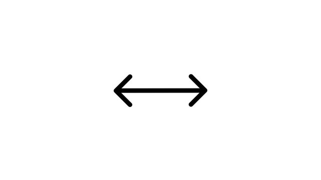 Minimalist Bidirectional Arrow Animation on a Clean White Background.