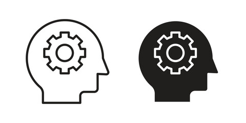 Thinking icon design element, vector illustration. Editable vector collections.