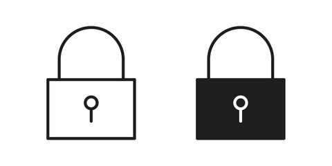 Unlock icon design element, vector illustration. Editable vector collections.