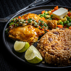 chicken with rice and beans