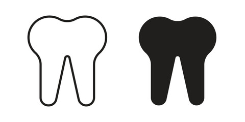 Tooth icon design element, vector illustration. Editable vector collections.