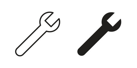 Wrench icon design element, vector illustration. Editable vector collections.