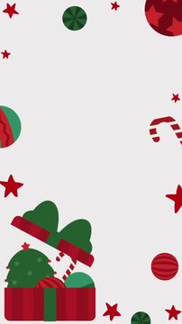 Colorful Confetti Christmas Tree Animation