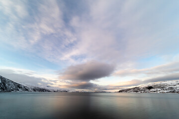 A beautiful fjord on Ringvassoya, Norway