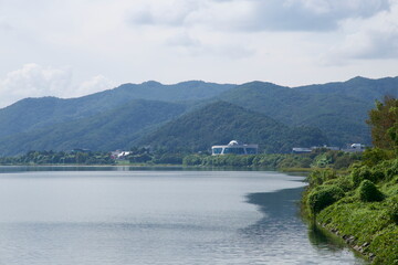 Domed Building Across the Lake