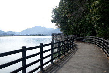 Long Curve Above Calm Water