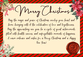 christmas greeting card Christmas card for holiday greetings, Christmas gift card © Isabella