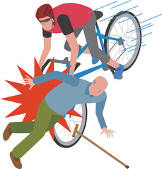 高齢者と自転車の事故