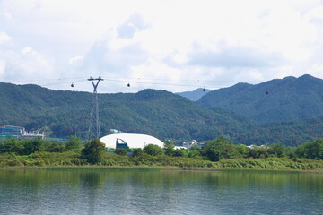 Cable Cars over Chuncheon Sports Town