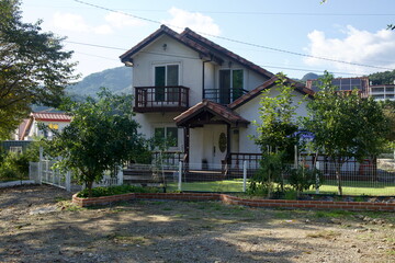 White House with Small Garden