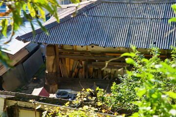 Timber Shed with Corrugated Roof