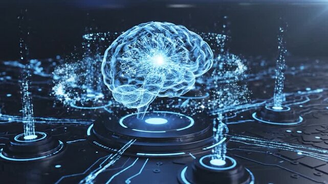 Digital brain artificial intelligence concept future technology