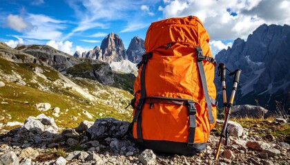 hiker on the top of mountain