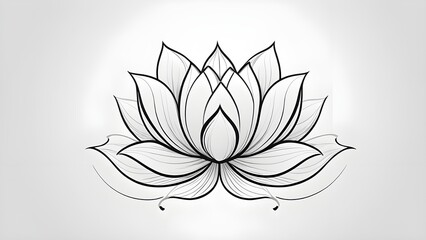 Lotus flower vector illustration for floral design and nature decoration element