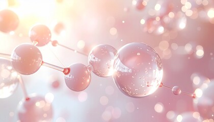 Luxury Molecular Structure Background for Skincare and Biotechnology