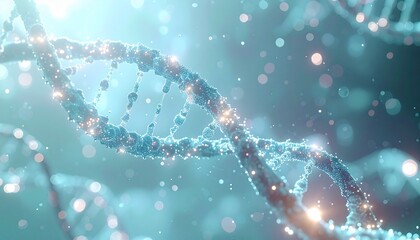 Glowing DNA Double Helix Structure &ndash; Genetics and Biotechnology Concept