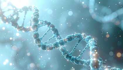 Glowing DNA Double Helix Structure &ndash; Genetics and Biotechnology Concept