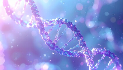Glowing DNA Double Helix Structure &ndash; Genetics and Biotechnology Concept