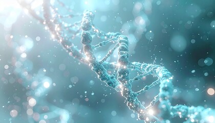 Glowing DNA Double Helix Structure &ndash; Genetics and Biotechnology Concept