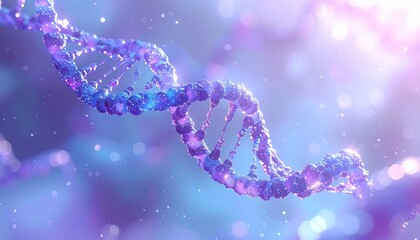 Glowing DNA Double Helix Structure &ndash; Genetics and Biotechnology Concept