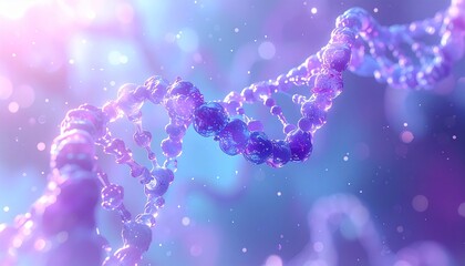 Glowing DNA Double Helix Structure &ndash; Genetics and Biotechnology Concept