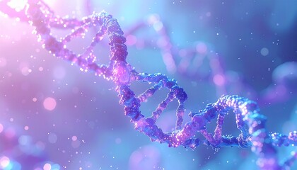 Glowing DNA Double Helix Structure &ndash; Genetics and Biotechnology Concept