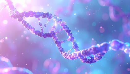 Glowing DNA Double Helix Structure &ndash; Genetics and Biotechnology Concept