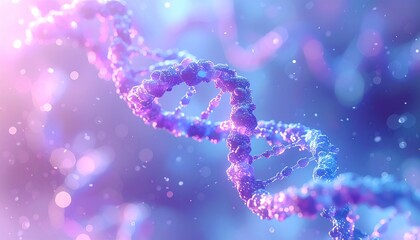Glowing DNA Double Helix Structure &ndash; Genetics and Biotechnology Concept