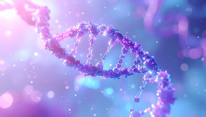 Glowing DNA Double Helix Structure &ndash; Genetics and Biotechnology Concept